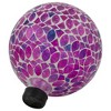 Northlight Iridescent Mosaic Outdoor Garden Gazing Ball - 10" - Purple, Pink and White - 4 of 4