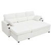 Aukfa Convertible Pull Out Sofa Bed, L-Shaped Sectional Sofa with USB Ports/Cup Holders/Storage Chaise for Living Room/Bedroom - 2 of 4