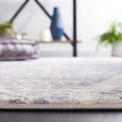 Palma Marlyne Hand-Knotted Blue Geometric 9' x 12' Area Rug