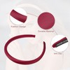 Unique Bargains Women's Anti Slip Fashion Solid Simple Silk Headbands 0.59" Wide 2 Pcs - 3 of 4