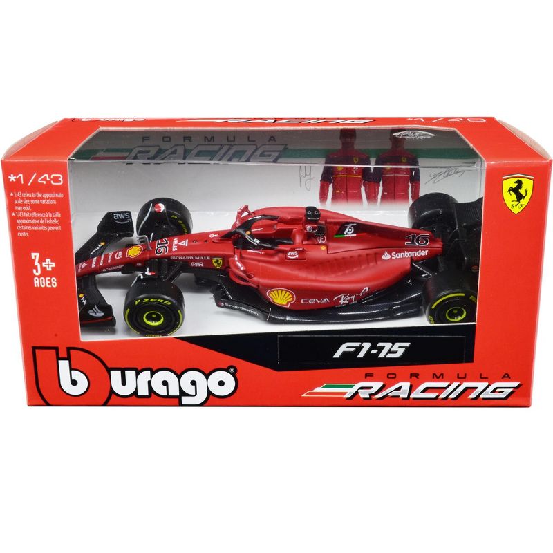 Ferrari F1-75 #16 "Ferrari Racing" F1 World Championship (2022) "Formula Racing" Series 1/43 Diecast Model Car by Bburago, 1 of 4