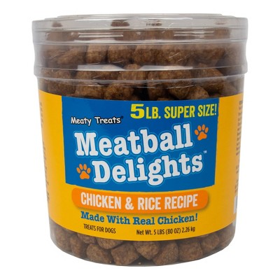 Meaty Treats Chicken Meatball Dog Treat - 5lb