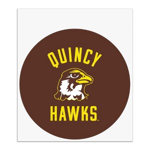 Quincy University Hawks Logo Automotive Car Window Locker Circle Bumper Sticker - 1 of 4