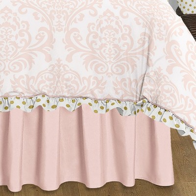 Blush Pink Cotton Queen Bed Skirt for Girls