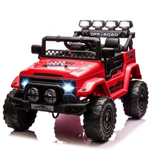 Jojoka 12V Power Wheels for Kids with Remote, Electric Car Ride On with Bluetooth, 3-Speed, Dual Motors - 1 of 4