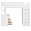 Whisen Full size Loft Bed with Drawers,Desk,and Wardrobe - 4 of 4