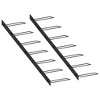 vidaXL Wall-mounted Wine Racks for 14 Bottles 2 pcs Black Metal - 2 of 4