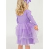 RuffleButts Toddler Girls Flutter Tulle Long Sleeve Twirl Dress - 4 of 4