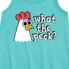 Girls' - Instant Message - What The Peck Chicken Graphic Sleeveless Aline Dress - 2 of 4