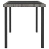 vidaXL Outdoor Dining Table Garden Porch Patio Table with Glass Top PE Rattan - 2 of 3