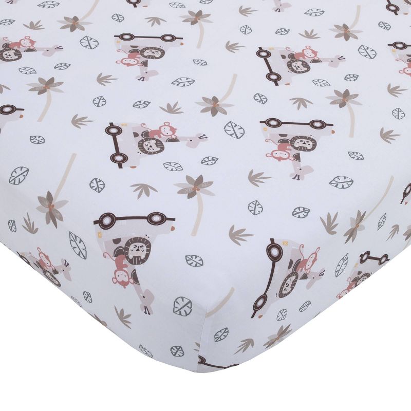 NoJo Jungle Ride Super Soft Fitted Crib Sheet - Gray, 1 of 6