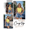 Nlife Womens Western Sparkly Fringe Sleeveless Crop Tops Cowgirl Going Out Cropped Tank Tops with Glitter Tassel - 4 of 4