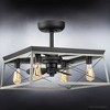 Urban Ambiance Luxury Farmhouse Ceiling Fan 17''H x 22''W,  Charcoal Finish,  Berkeley Collection, UHP9241 - 4 of 4