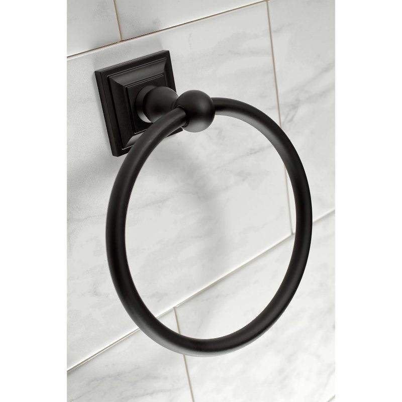 5pc Serano Bathroom Accessory Set Black - Kingston Brass, 4 of 10
