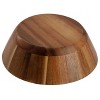 MegaChef 4 Piece 6.75 Inch Acacia Wood Salad Bowl Set in Dark Brown - 4 of 4
