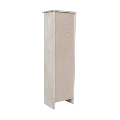 Traditional Shaker Solid Wood Bookcase in Classic Brown
