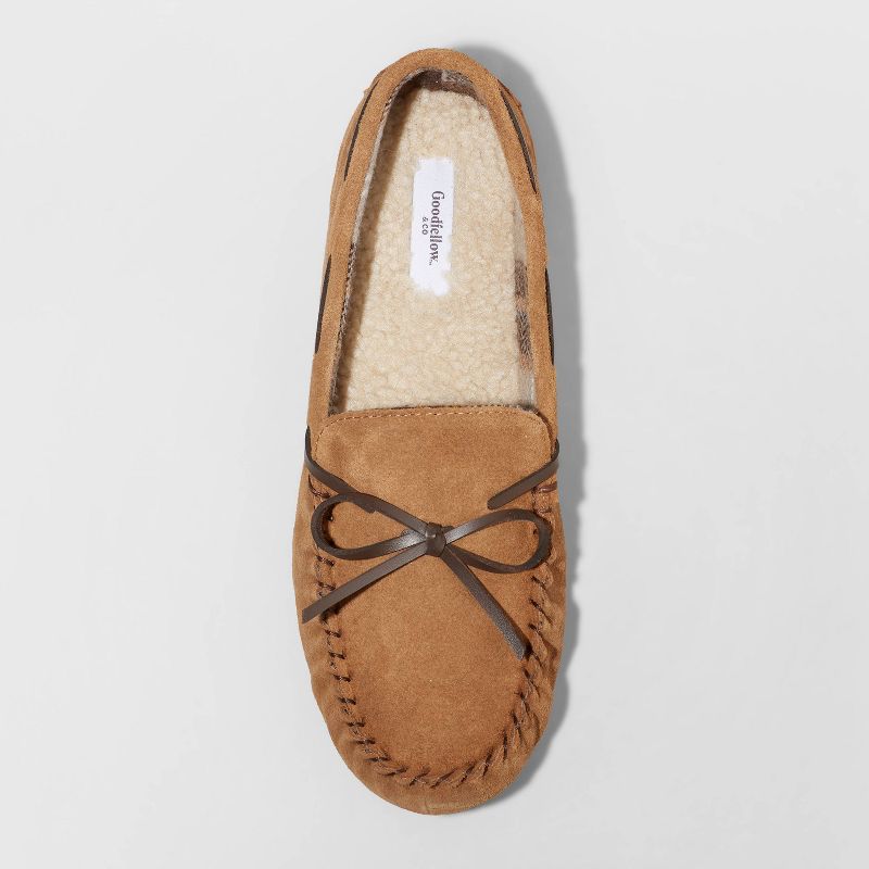 Men's Topher Moccasin Leather Slippers - Goodfellow & Co™, 3 of 6
