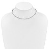 Chisel Stainless Steel Polished Elongated Open Link Paperclip 15" Necklace with 2" Extension - 3 of 4