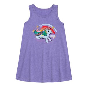 Girls' - My Little Pony - Splatter Graphic Sleeveless Aline Dress - 1 of 3