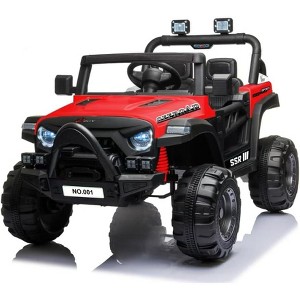 12V Kids Ride-On Truck - Battery-Powered Electric Car with Parent Remote, Spring Suspension, Bluetooth Music, LED Lights, Ride-On Toy - 1 of 1