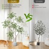 Artificial Plants Indoor, Faux Nandina Domestica Tree, Fake Floor Green Plant with Realistic Leaves for Home Office Living Room Decor - 4 of 4
