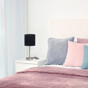 Creekwood Home Contemporary Bedside Table Lamps with USB Port - 1 of 4