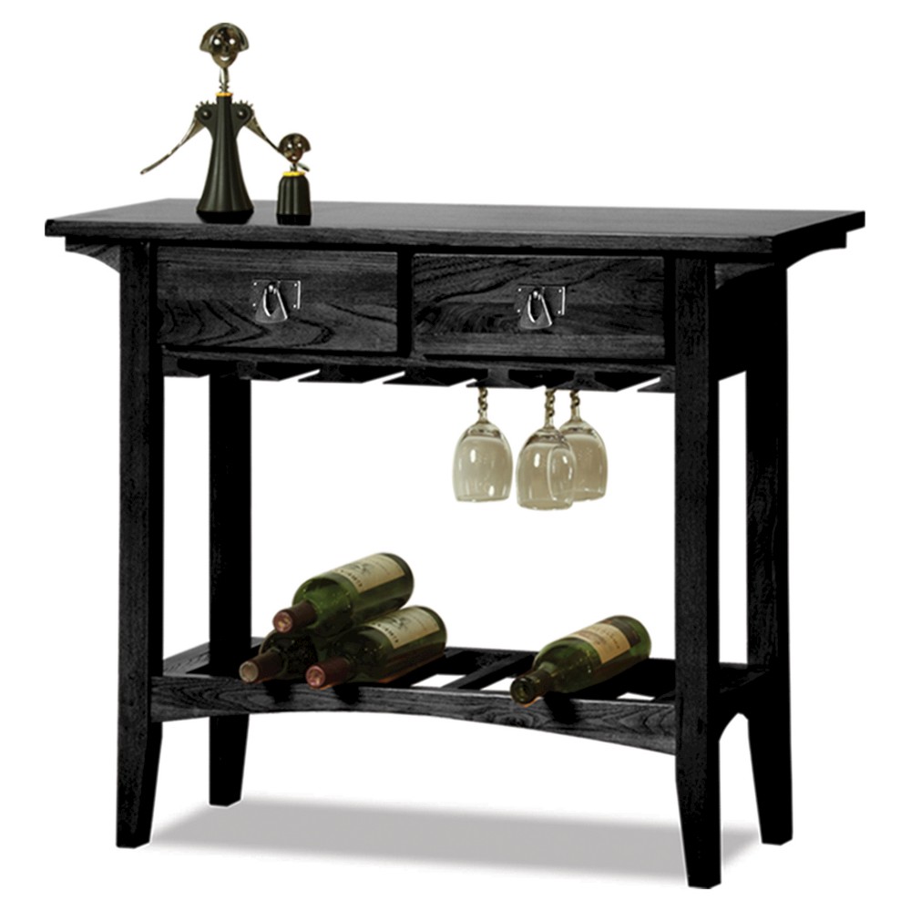 Leick 9061-SL Favorite Finds Mission Wine Table Wood/Slate Finish, Gray