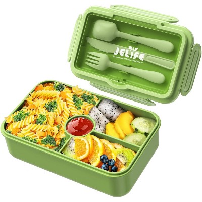 Bento Lunch Box for Kids with 4 Compartments, Leakproof Large Lunchbox,