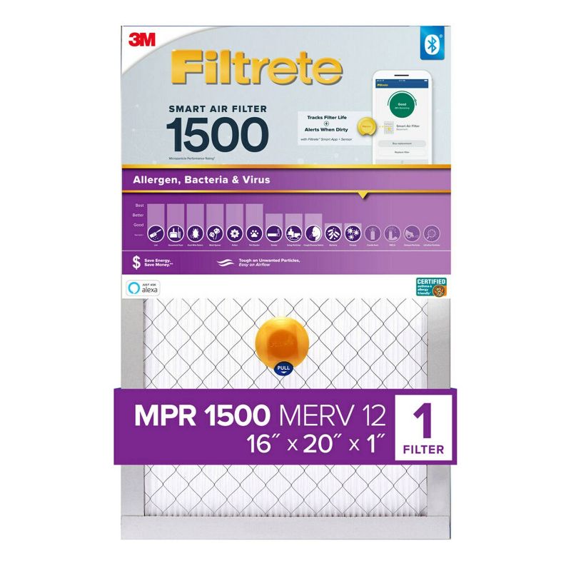 Filtrete Smart Air Filter Allergen Bacteria and Virus 1500 MPR, 3 of 17