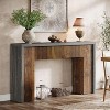 55" Farmhouse Console Table, Wooden Sofa Table Behind Couch with Dual-Tone Design for Hallway, Entryway, Living Room - 4 of 4