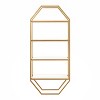 Kate and Laurel Adela Octagon MDF Accent Shelf, 41x8x19, Gold and White - 4 of 4