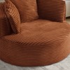 Hrinhom 48.8"W Compressible Round Chair, with Pillows, Corduroy - 4 of 4