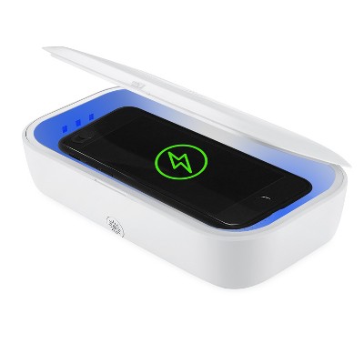 Wasserstein UV Phone Sanitizer and Disinfection Box with Wireless Charger to Sterilize, Clean and Recharge Your Apple, Google or Samsung Smartphone