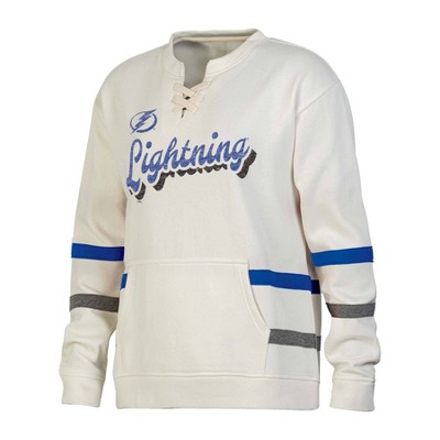 NHL Tampa Bay Lightning Women's Natural Long Sleeve Fleece Hooded Sweatshirt