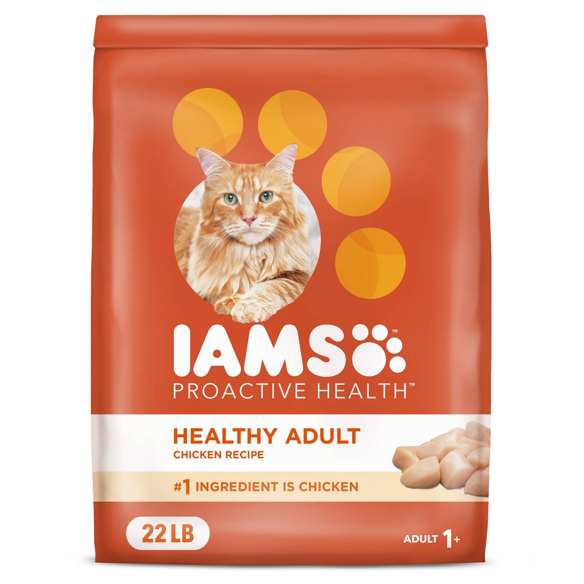 IAMS Proactive Health Chicken Flavor Dry Cat Food - 22lbs