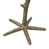 The Urban Port 19" Side End Table Antique Brass Aluminum Cast Round Top with Handcrafted Textured Crane Leg Stem Brass - 3 of 4