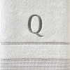 SKL Home By Saturday Knight Ltd Casual Monogram Bath Towel Q - 28X54", White - 3 of 3