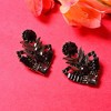 SOHI Women's Black  Triangle Cluster Drop Earrings - 2 of 3