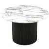 Maliang 47 Inch Round Dining Table for 4, with Wood Strip Base for Kitchen Living Room - 2 of 4