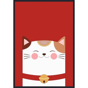 Amanti Art 23"x33" Good Luck Charm Cat by Xuan Thai Framed Canvas Wall Art - 1 of 4