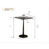 LIVAREEmlen MDF with Metal Feet, Square, Located in Living Space and Lounge Area, Coffee Table, Computer Desk, Black, 15.74"D X23.77"H - 2 of 4