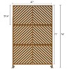 47-inches W x 72-inches H Rust Color Galvanized Sheet Screen Outdoor and lndoor Divider for Balcony Patio Garden Room Divider ( Parallel 01) - 4 of 4