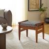 Elmar Ottoman - OTT3702 - Navy White/Natural - Safavieh - 3 of 4