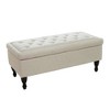 CENGHU Storage Bench, Storage Ottoman Bench, Fabric Sofa Ottoman, Sofa Large Footstool, Storage Chest,  Footrest for Living Room, Bedroom - 4 of 4