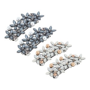 Unique Bargains Fashion Leaf Shape Hair Clips 4 Pcs - 1 of 4