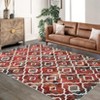 Living Room Rug Modern Geometric Washable Rug Non Slip Low Pile Floor - 2 of 4