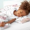 Sweet Jojo Designs Girl Full/Queen Comforter Bedding Set Watercolor Floral Pink and Grey 3pc. - 4 of 4
