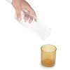 Elle Decor Bedside Water Carafe with Cup Set, Smooth Glass Pitcher and Ribbed Drinking Glass Doubles as Lid 27-Ounce, Amber - 2 of 4
