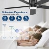 Aoibox 48" Low Profile Ceiling Fan with Light and Remote, Flush Mount, Quiet DC Motor, Dimmable for Bedroom Living Room, Black - 3 of 4