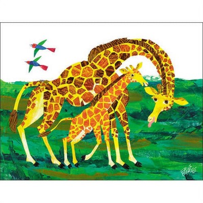 Oopsy Daisy's Eric Carle’s Giraffe Mother Canvas Wall Art - Size 18x14